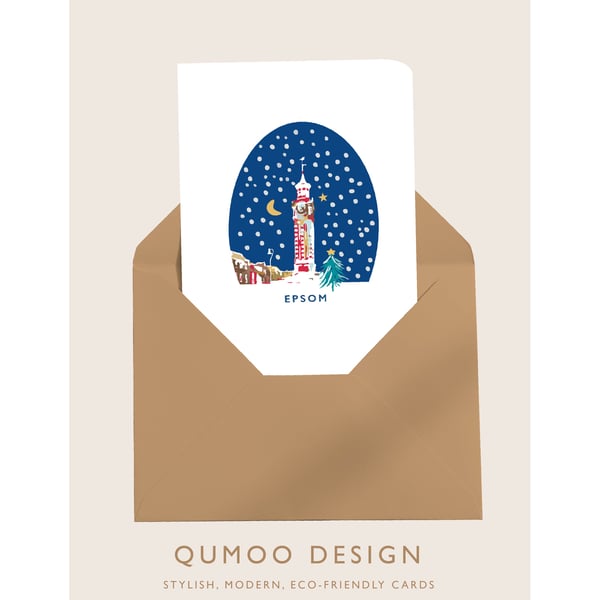  Epsom Surrey Christmas Card (QM 298)