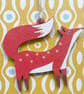 Fox Wooden Hanging Decoration