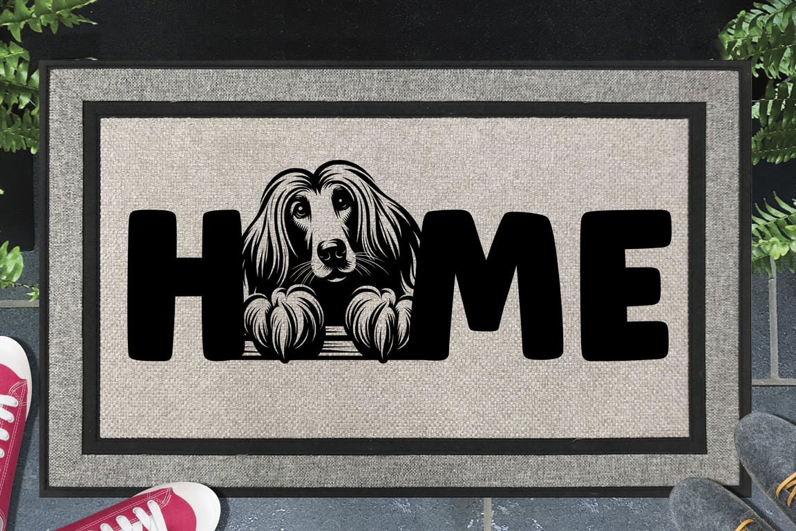 Afghan Hound Home Door Mat - All Weather Doormat - 45x70cm 