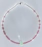 Bracelet dainty sterling silver & Swarovski glass pearl symmetric pattern  - Image 9