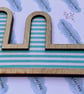 10cm Maplewood & Craft Fabric Letter Skandi Inspired Decoration - Image 4