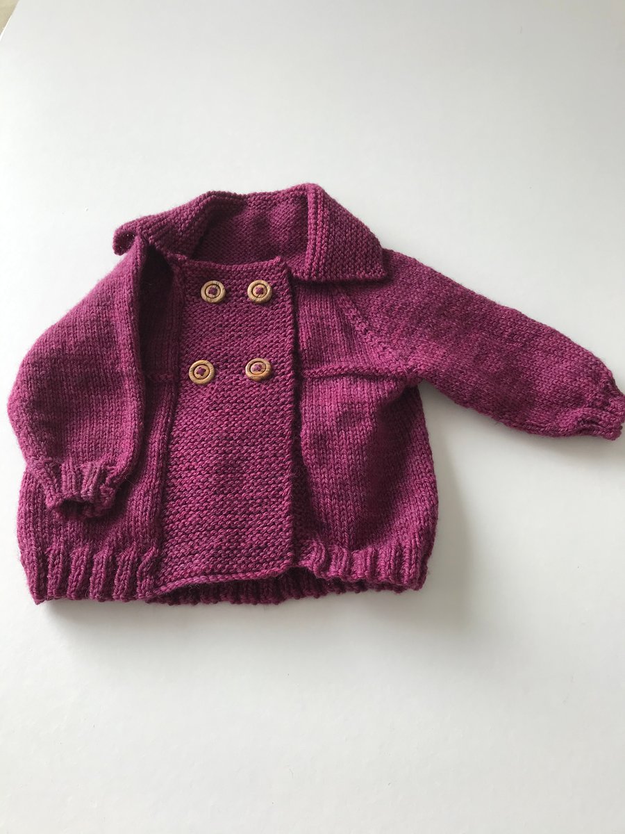 Hand dyed wool baby jacket
