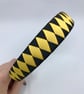 Black and Yellow Gold Diamond Pleated Hairband - Image 2