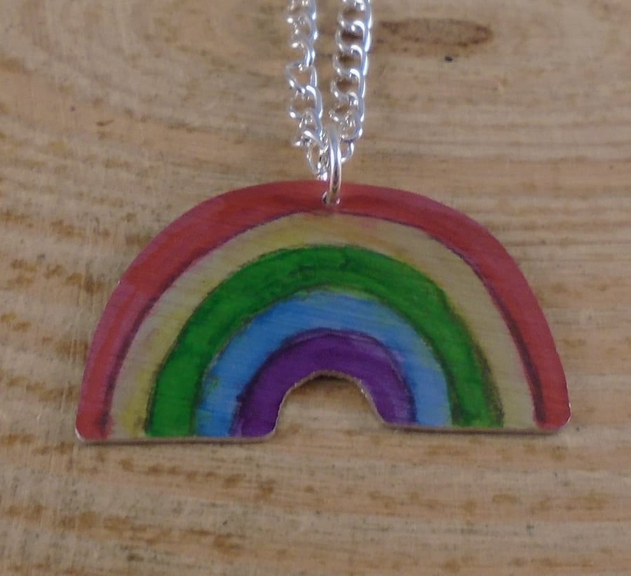 Anodised Aluminium Rainbow Necklace AAN072002