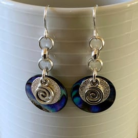 Abalone Shell Earrings.