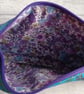 Blue and Purple Marbled Effect Zip Top Storage Bag, Make Up Bag, Pencil Case - Image 2