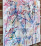 Dragonfly Floral Oil Painting:Original Framed Square Cow Parsley Canvas - Image 8
