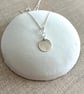 Sterling Silver Etched Round Pendant on 40cm Rope Chain - Image 5