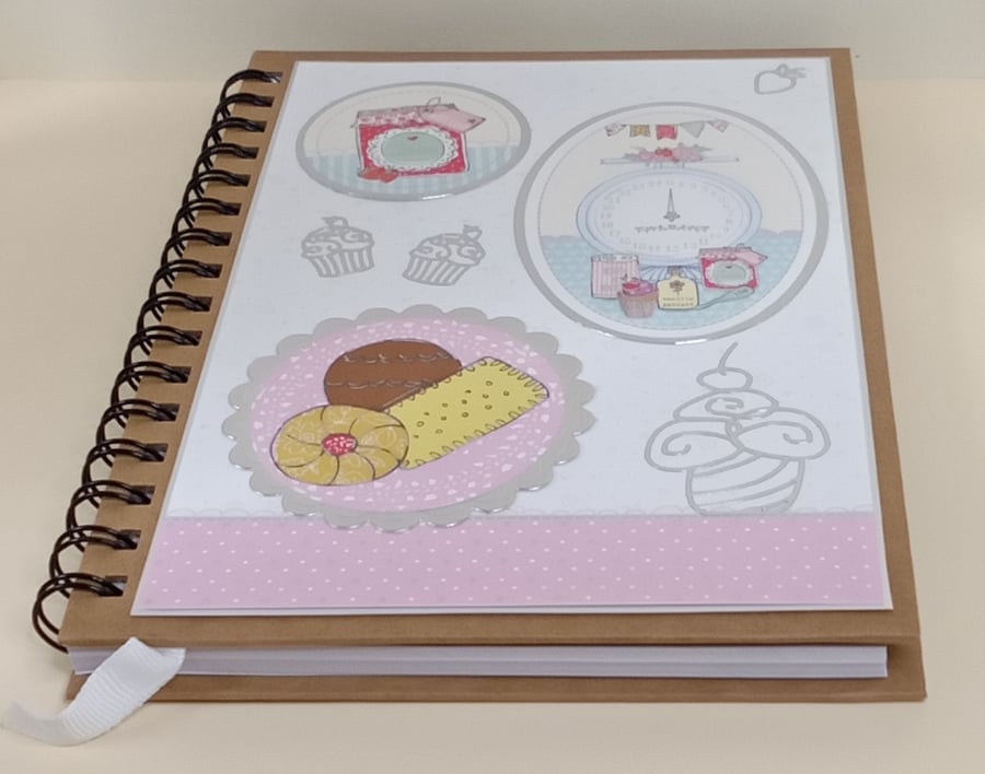 REDUCED Decorated Notebook,  Biscuits and Jam 