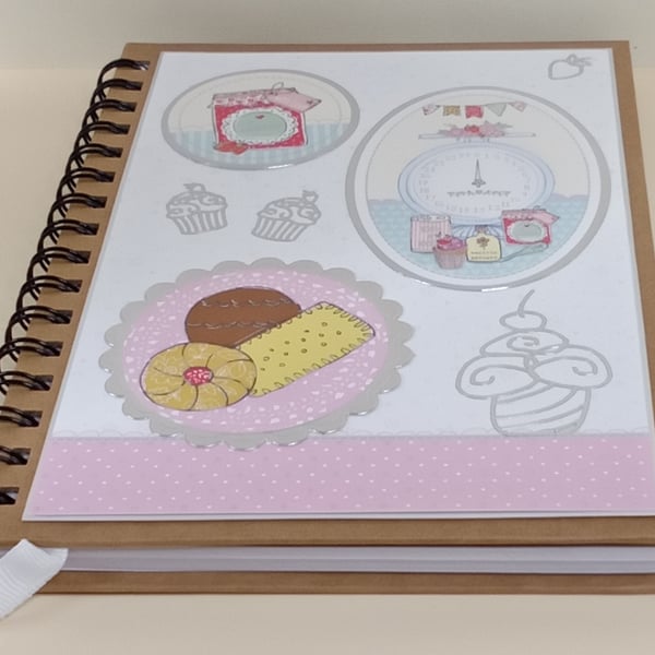 REDUCED Decorated Notebook,  Biscuits and Jam 