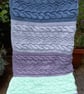 Hand knitted  blanket with cables  - Image 4