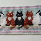 1.12TH SCALE CROSS STITCHED RUG WITH CATS