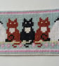 1.12TH SCALE CROSS STITCHED RUG WITH CATS