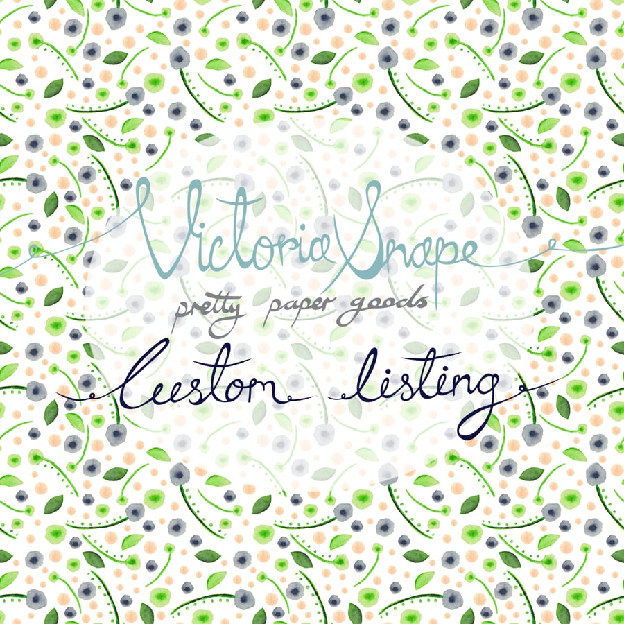 Custom listing for Stefania- table numbers