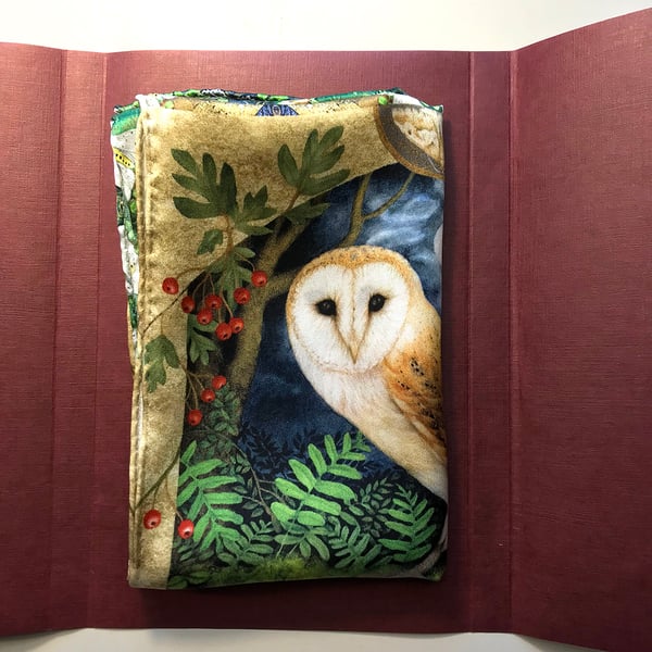 Barn Owl pure silk signature scarf 