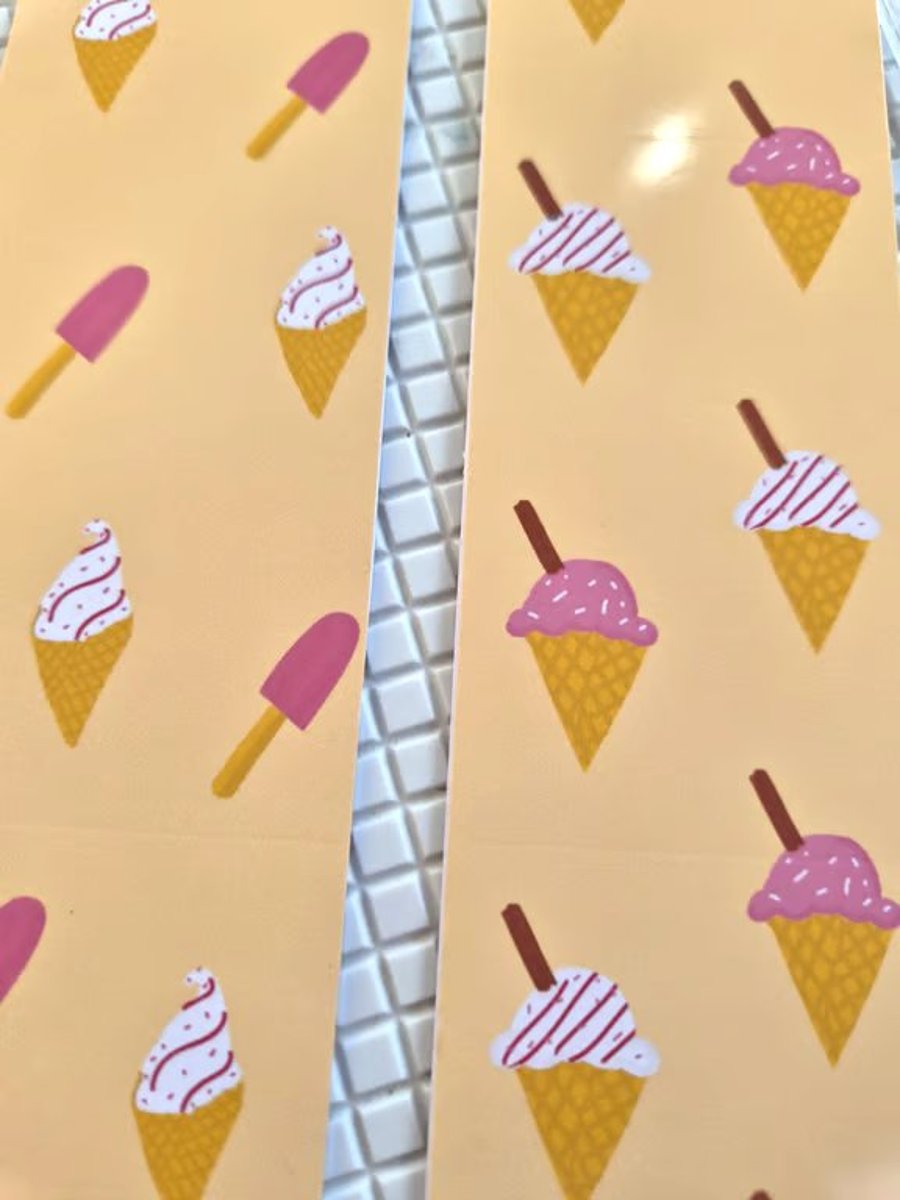 2 pack,Summertime bookmarks, waffle cone & ice lolly