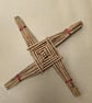 Celtic cross made in willow - St Brigid, Imbolc
