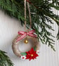 Set Of 3 Mini wreath Christmas decorations  - Image 4