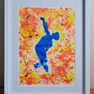 B-Boy on the Mat – Original Abstract Figurative Acrylic Painting