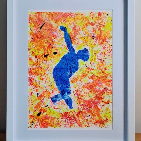 B-Boy on the Mat – Original Abstract Figurative Acrylic Painting