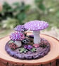 Purple Fantasy Mushroom Ornament