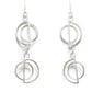 Handmade Geometric Sterling Silver Dangle Earrings - Modern Minimalist Jewellery - Image 3
