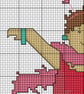 Lady in Red PDF cross stitch chart - Image 2