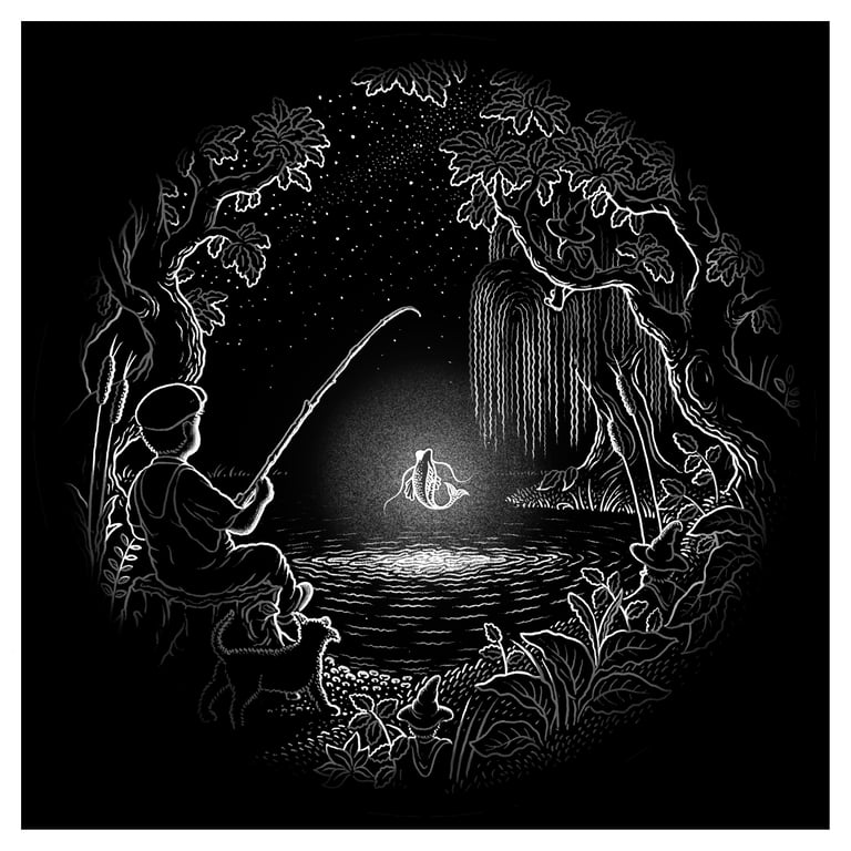 'The Midnight Fish' (Blackhorse exhibition, FRAMED)