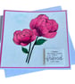 Hand Painted Peony Card – "I Thank My Lucky Stars For A Friend Like You" - Image 4