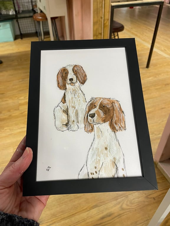 Dotts Doodle A5 sketchbook style Pet portrait