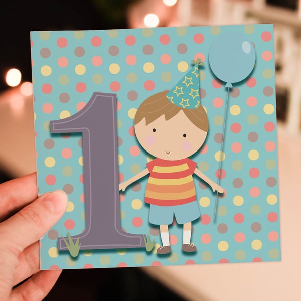 Boy’s 1st birthday card