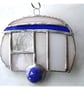 Caravan Suncatcher Stained Glass Mini Blue Camping  - Image 3