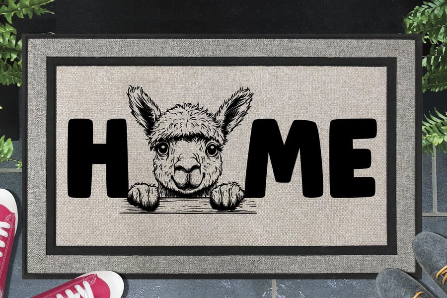 Alpaca Home Door Mat No.1 - All Weather Doormat - 45x70cm 