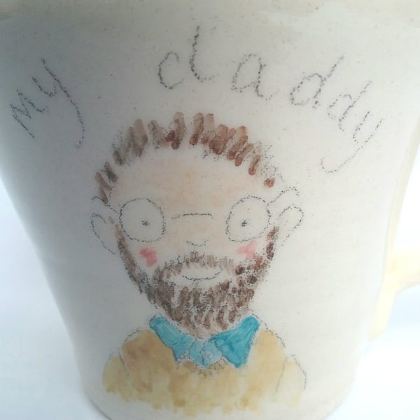 Large daddy mug Handmade ceramic dad cup father gift Seconds Sunday SALE 