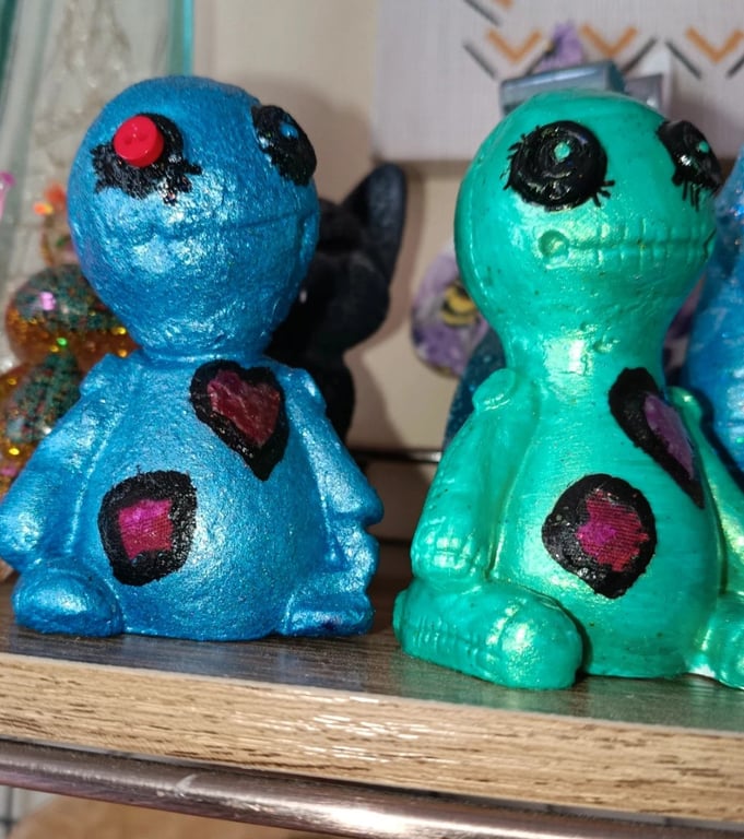  luck and protection doll figures made from plaster of Paris 