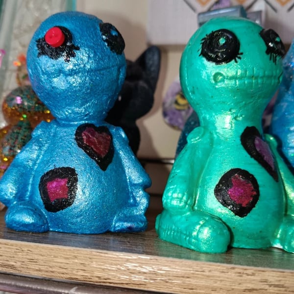  luck and protection doll figures made from plaster of Paris 