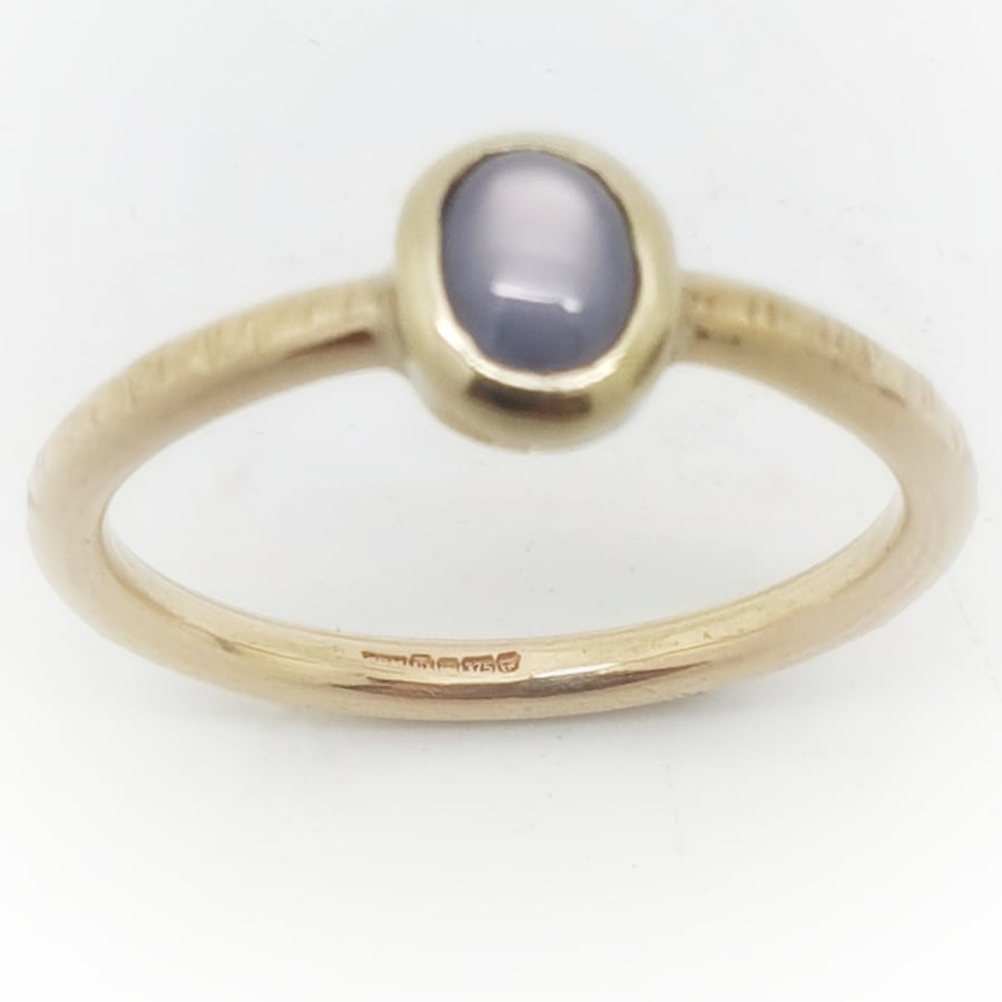 9 carat gold star sapphire ring size Q