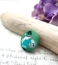 Gnome girl holding lantern fabric button brooch festive gifts - Image 3