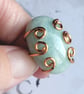 Amazonite and Copper Wire-Wrapped Positivity Ring, Unique Piece,UK Size L - Image 5
