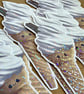 Holographic 99 Flake Ice Cream - Cute Soft Serve Vinyl Sticker - Image 2