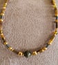 Mens Tiger Eye & Hematite Necklace 21 Inch, Natural Gemstone Beaded Jewellery  - Image 7