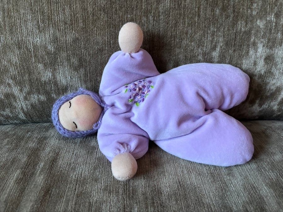 Handmade Waldorf cuddle baby 