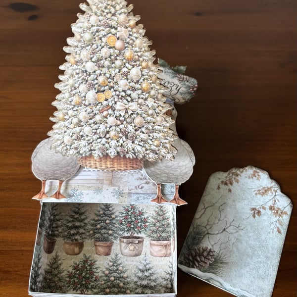 Christmas Tree Pop up gift and card stay Cosy