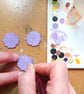 Purple Aster Brooch, Handmade September Birth Flower Pin, Birthday Gift - Image 9