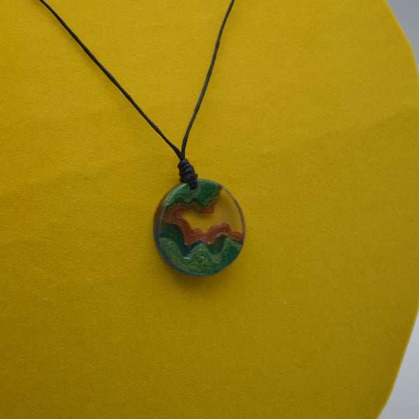 Epoxy Resin Layered pendant 