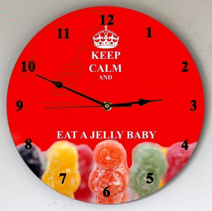 Jelly Babies large (28cm dia) wall clock sent Post Free
