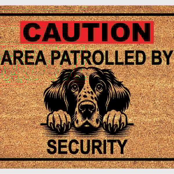 English Setter  Security Door Mat - English Setter Welcome Mat 
