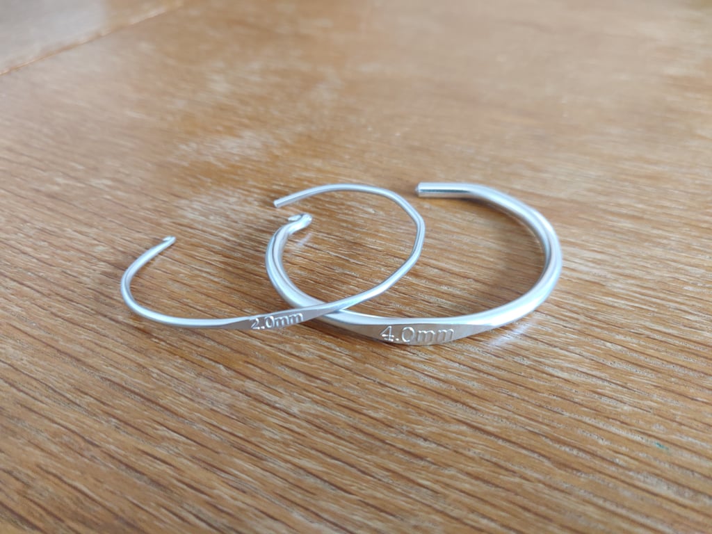 Crochet Hook Bracelet, Silver Bangle, Crochet Lover Gift