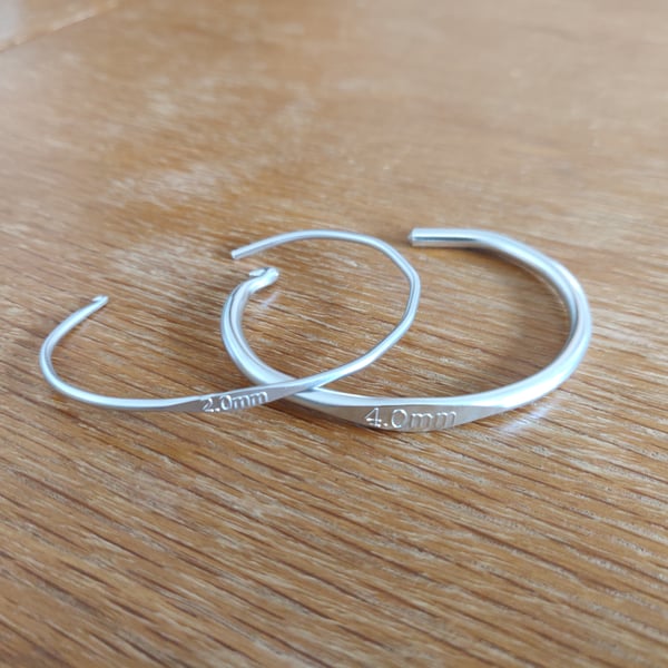 Crochet Hook Bracelet, Silver Bangle, Crochet Lover Gift