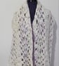 8. SUMMER SECONDS.. Reversible Hand Knitted Lace Shawl with Wool. Hand Spun Wool - Image 3